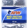 AFW TKB00005 Brass Coastlock Snap Swivels Kit 67 Pieces -Daiwa Fishing Shop afw tkb00005 brass coastlock snap swivels kit 67 pieces 75920.1651077531