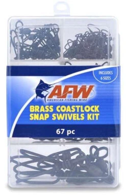 AFW TKB00005 Brass Coastlock Snap Swivels Kit 67 Pieces